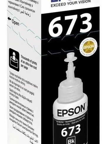 Картридж струйный Epson T673BK C13T673198 черный (1900стр.) (70мл) для Epson L800/L805/L810/L850/L1800