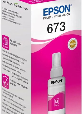 Картридж струйный Epson T673M C13T67334A пурпурный (1900стр.) (70мл) для Epson L800