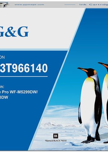 Картридж струйный G&G GG-C13T966140 T9661 черный (795мл) для Epson WorkForce Pro WF-M5299DW/M5799DWF/M5298DW