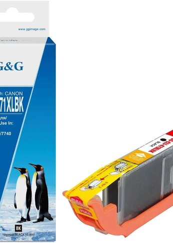 Картридж струйный G&G GG-CLI-471XLBK фото черный (10.8мл) для Canon TS5040/MG5740/MG6840/MG7740