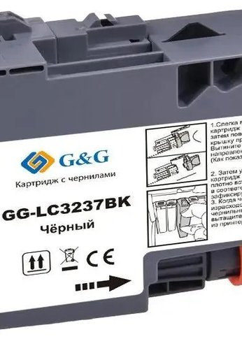 Картридж струйный G&G GG-LC3237BK черный (65мл) для Brother HL-J6000DW/J6100DW