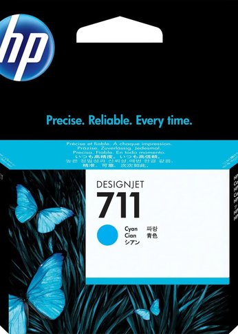 Картридж струйный HP 711 CZ130A голубой (29мл) для HP DJ T120/T520