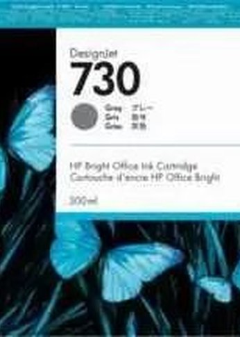 Картридж струйный HP 730 P2V72A серый (300мл) для HP DJ T1700