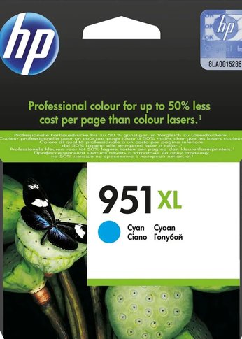 Картридж струйный HP 951XL CN046AE голубой (1500стр.) для HP OJ Pro 8100/8600