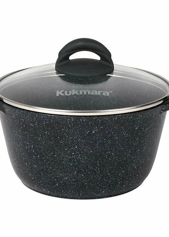 Кастрюля Kukmara кгч35а 3.5л стек.кр черный гранит