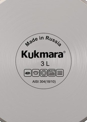 Кастрюля Kukmara нерж. SAFIA SF-CA3020G 3л, d20см, стекл.крышка