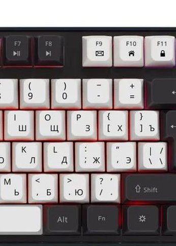 Клавиатура Defender Dark Knight GK-077 проводная LED белый/черный (45078)