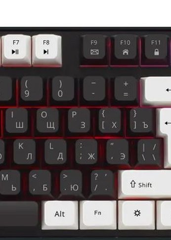 Клавиатура Defender Dark Knight GK-077 впроводная LED черный/белый (45077)