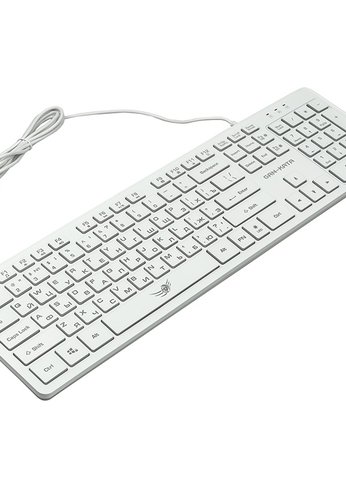 Клавиатура Dialog Gan-Kata KGK-17U WHITE - игровая с RGB-подсветкой, USB, белая