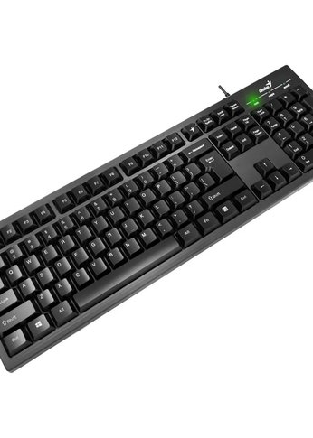 Клавиатура Genius Smart KB-101 Black классическая раскладная, SmartGenius, влагоустойчивая, клавиш 105, провод 1,5 м, USB [31300006411/31300006414]