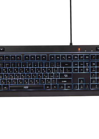 Клавиатура Hiper Dignity GKEY-1100 LED игровая черный