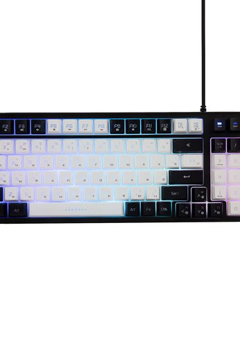 Клавиатура Hiper Venom GKEY-1000 LED игровая черный/белый