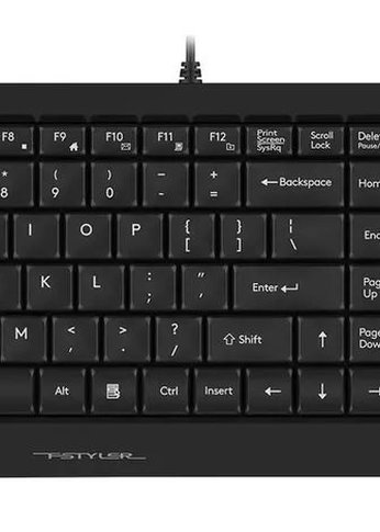 Клавиатура+мышь A4Tech Fstyler F1512 клав:черный мышь:черный USB (F1512 BLACK)