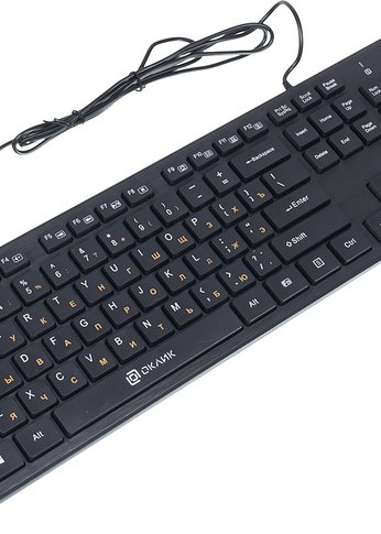 Клавиатура Oklick 520M2U черный/черный USB slim Multimedia