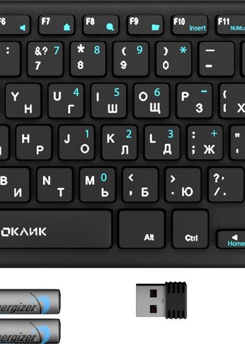 Клавиатура Oklick 830ST черный USB беспроводная slim Multimedia Touch