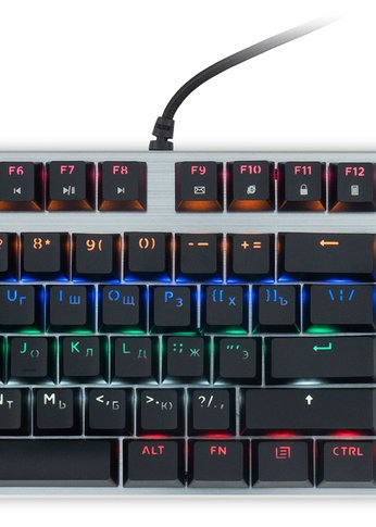 Клавиатура Oklick 970G Dark Knight механическая черный/серебристый USB for gamer LED