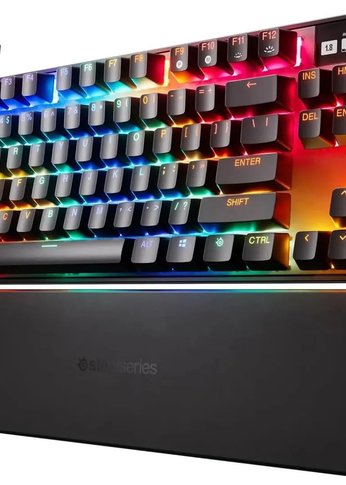 Клавиатура Steelseries Apex Pro TKL Wireless (2023) механическая черный USB for gamer LED (подставка для запястий) (64865)