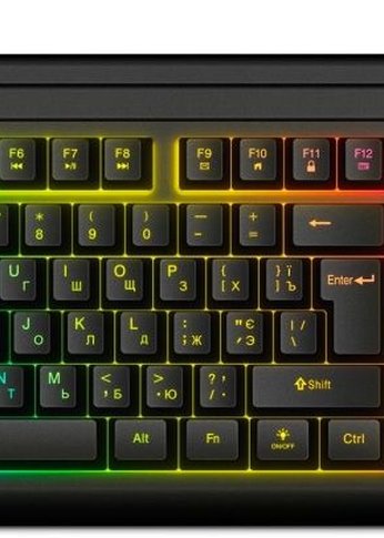 Клавиатура Sven KB-G8400 (104кл, ПО, RGB-подсветка) черный проводная