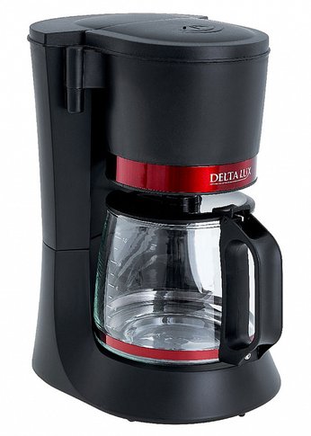 Кофеварка капельная Delta LUX DL-8152 700Вт черный/красный