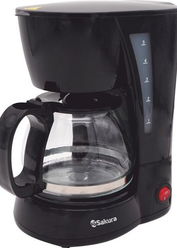 Кофеварка Sakura SA-6107BK 600мл кап