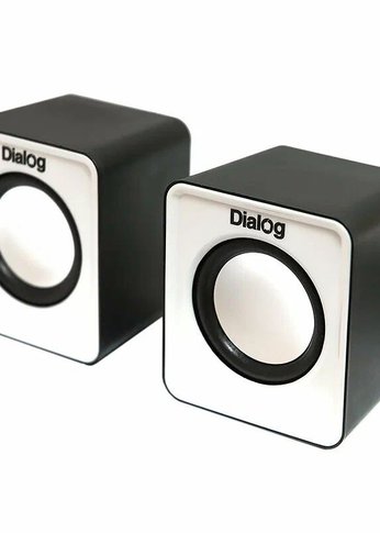 Колонки 2.0 Dialog Colibri AC-02UP BLACK-WHITE 5W RMS, питание от USB