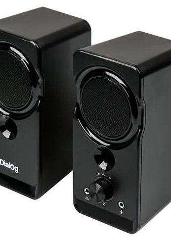 Колонки 2.0 Dialog Stride AST-22UP 8W RMS, Phone Out, Mic In, черные, питание от USB