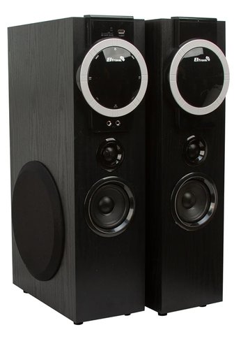 Колонки 2.0 Eltronic 20-81 HOME SOUND динамик 6шт/2х8"; 2х4"; 2х1.5" 100Вт, комплект 2 колонки, черный