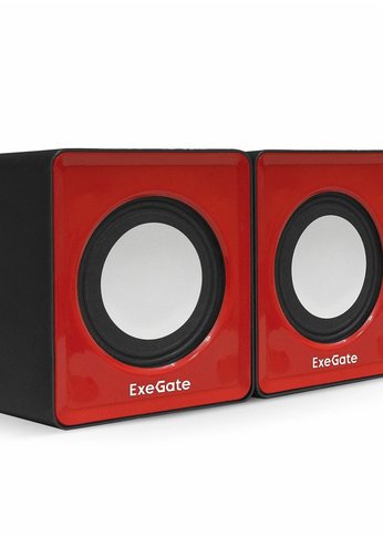 Колонки 2.0 ExeGate Disco 140 Red питание USB, 2х3Вт 6Вт RMS, 100-20000Гц, красный EX289920RUS