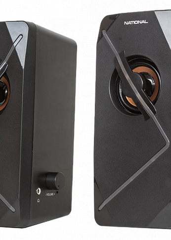 Колонки 2.0 National NAS-0220 80Вт черный