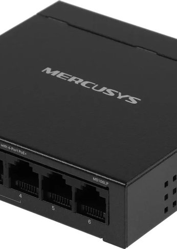 Коммутатор Mercusys MS106LP 6x100Mb 4PoE+ 40W неуправляемый