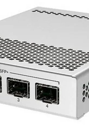 Коммутатор MikroTik CRS305-1G-4S+IN (L3) 1x1Гбит/с 4xКомбо(10GBase-T/SFP+) 4SFP+ управляемый