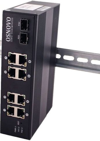 Коммутатор Osnovo SW-60802/IC 8x100Mb 2SFP 8PoE 200W неуправляемый