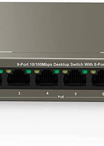 Коммутатор Tenda 9Port 10/100M POE TEF1109P-8-63W