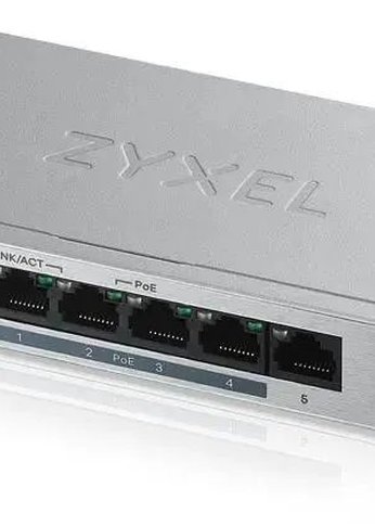 Коммутатор Zyxel GS1200-5HP v2 GS1200-5HPV2-EU0101F 5G 4PoE+ 60W управляемый