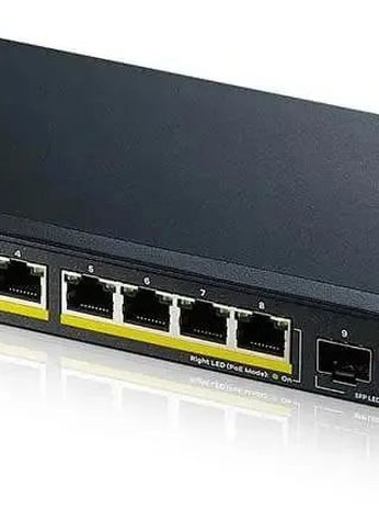 Коммутатор Zyxel GS1900-10HP v2 GS1900-10HP-EU0102F 8G 2SFP 8PoE+ 77W управляемый