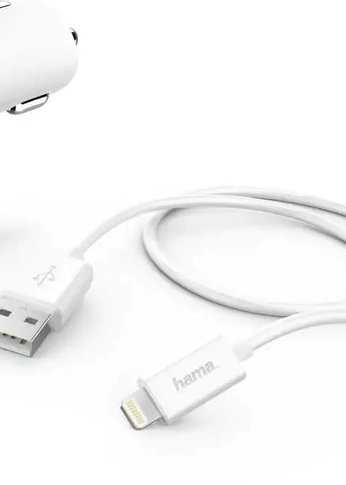 Комплект зар./устр. Hama H-183266 2.4A для Apple кабель Apple Lightning белый (00183266)