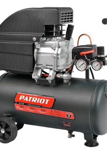 Компрессор поршневой Patriot Professional 24-320 масляный, 320 л/мин, 8 бар, 2000 Вт, 24 л, быстросъемный 1/4" + "елочка"