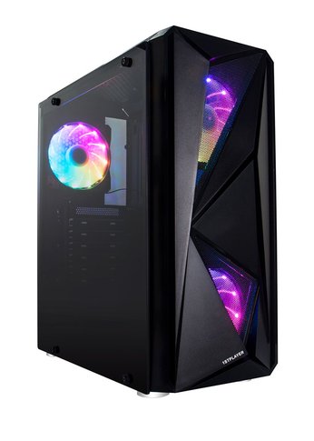 Корпус 1STPlayer F4-3R1 FIREROSE F4 / ATX, tempered glass side panels / 3x 120mm LED fans inc. / F4-3R1