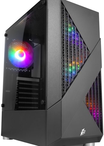 Корпус 1STPlayer FIREROSE F3-A Black / ATX, TG / 4x120mm LED fans inc. / F3-A-BK-4F1