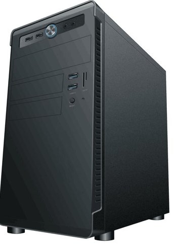 Корпус Accord ACC-B022 черный без БП mATX 1x80mm 1x92mm 2x120mm 4xUSB2.0 audio