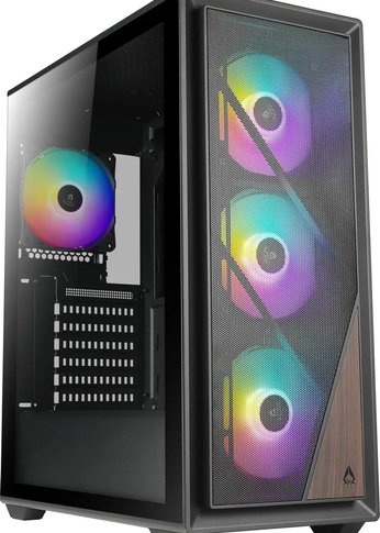 Корпус Azza Forest черный без БП ATX 4x120mm 4x140mm 2xUSB3.0 audio bott PSU