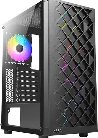 Корпус Azza Spectra черный без БП ATX 7x120mm 2x140mm 2xUSB2.0 1xUSB3.0 audio bott PSU