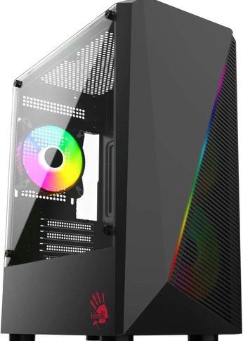 Корпус Bloody BD-CC102F черный без БП mATX 2x120mm 2xUSB2.0 1xUSB3.0 audio bott PSU