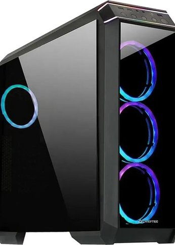 Корпус Chieftec Stallion II черный без БП ATX 2x120mm 2x140mm 1x180mm 1xUSB2.0 audio bott PSU