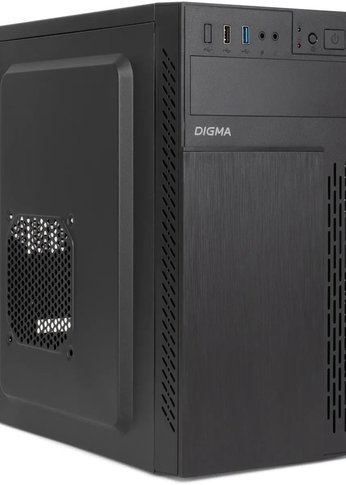 Корпус Digma DCC-MN301 черный без БП mATX 1x80mm 2x120mm 1xUSB2.0 1xUSB3.0 audio