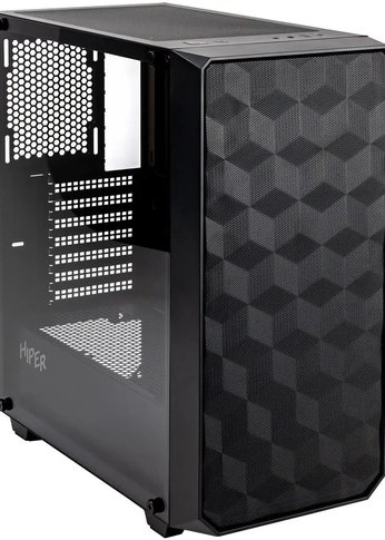 Корпус Hiper BH34-1 черный без БП ATX 5x120mm 2x140mm 2x200mm 1xUSB3.0 audio bott PSU