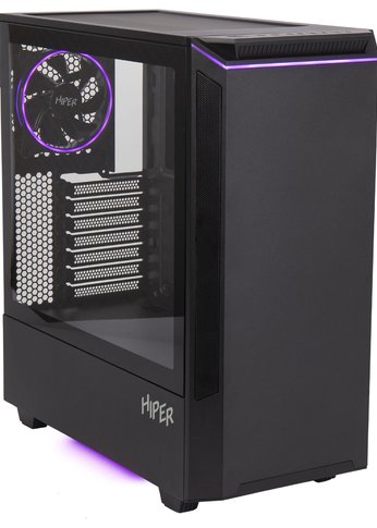 Корпус Hiper PB81 черный без БП ATX 4x120mm 2xUSB2.0 2xUSB3.0 audio bott PSU