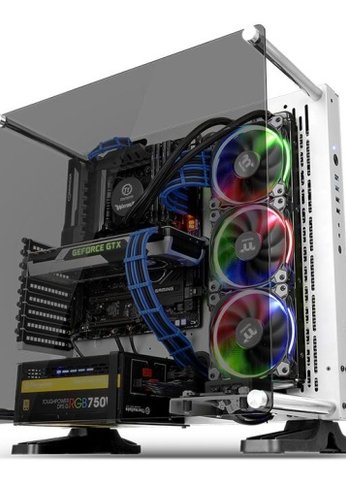 Корпус Thermaltake Case Tt Core P3 TG [CA-1G4-00M6WN-05]  ATX/ Wall Mount/ white / Snow Edition / без БП