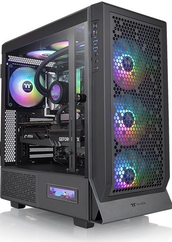 Корпус Thermaltake Ceres 500 TG ARGB черный без БП ATX 4x140mm 2xUSB3.0 1xUSB3.1 audio bott PSU