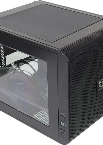 Корпус Thermaltake Core V21 черный без БП mATX 11x120mm 7x140mm 1x200mm 2xUSB3.0 audio bott PSU